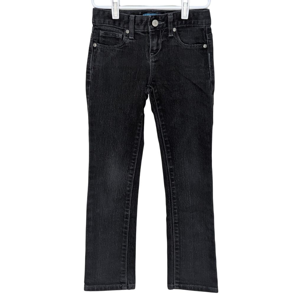Old Navy Skinny Girls Black 5-Pocket Snap Close Jeans Size 7 Regular